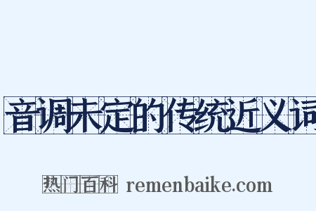 音调未定的传统近义词是什么意思的图片